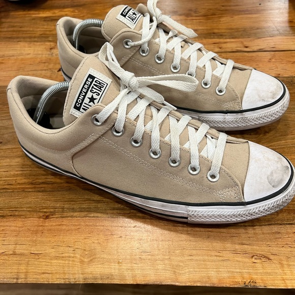 Converse Men's Beige Canvas Sneakers - Picture 4 of 8